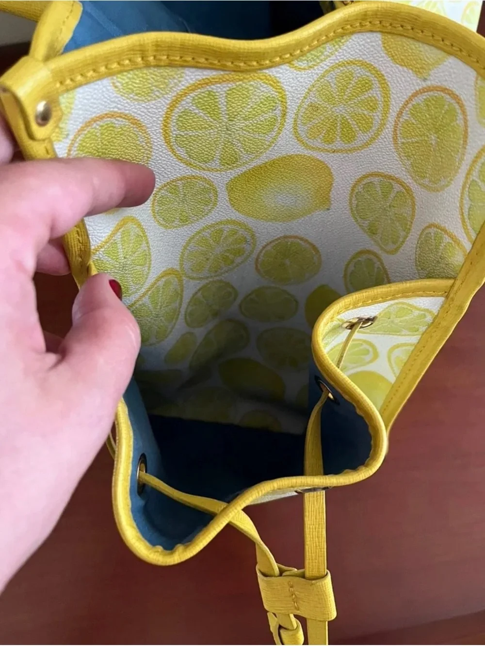 Dooney & Bourke Yellow Lemon Print Tote